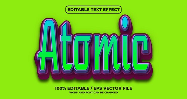Effet de texte modifiable atomique