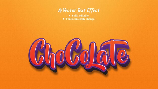 Effet de texte modifiable au chocolat Eps gratuits