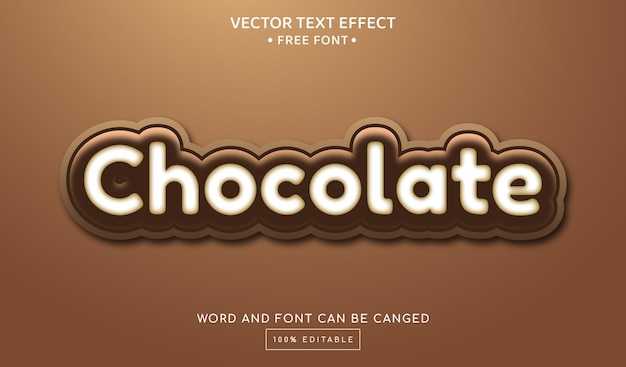 Effet de texte modifiable au chocolat