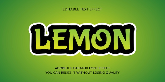 Effet De Texte Modifiable Au Citron