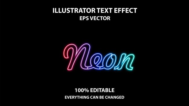 Effet De Texte Modifiable Au Néon