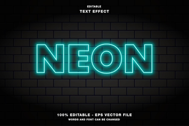 Effet de texte modifiable au néon