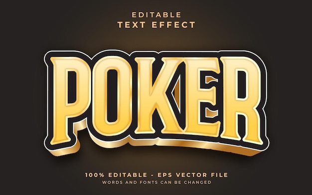 Effet De Texte Modifiable Au Poker