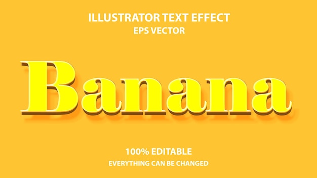 Effet De Texte Modifiable Banane