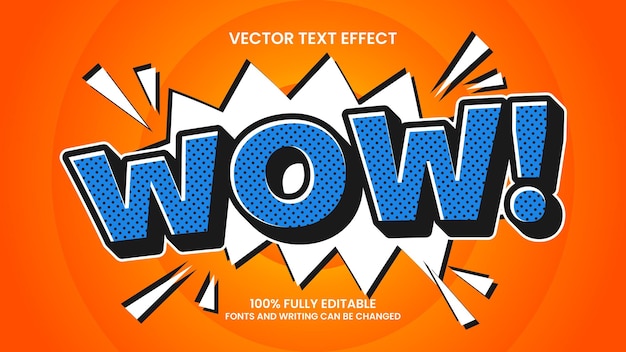 effet de texte modifiable bande dessinée wow