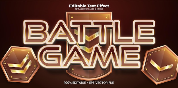 Vecteur effet de texte modifiable battle game dans un style tendance moderne