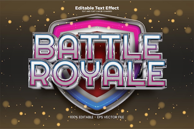 Effet De Texte Modifiable Battle Royale Dans Un Style Tendance Moderne