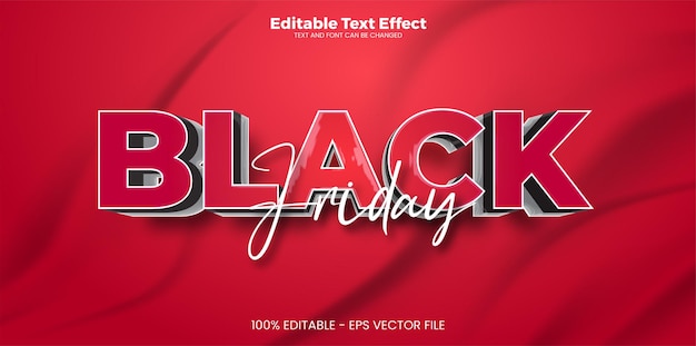 Effet de texte modifiable Black Friday dans un style tendance moderne