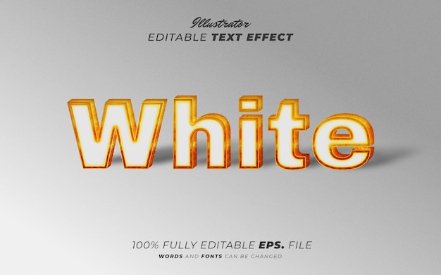 Effet De Texte Modifiable Blanc