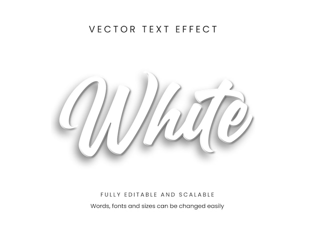 Effet de texte modifiable blanc