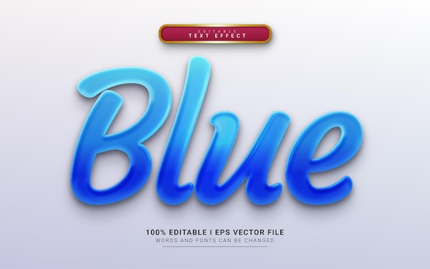Effet de texte modifiable bleu