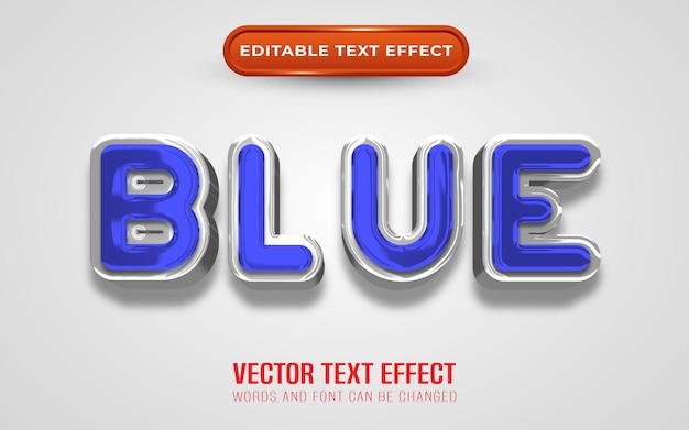 Effet De Texte Modifiable Bleu