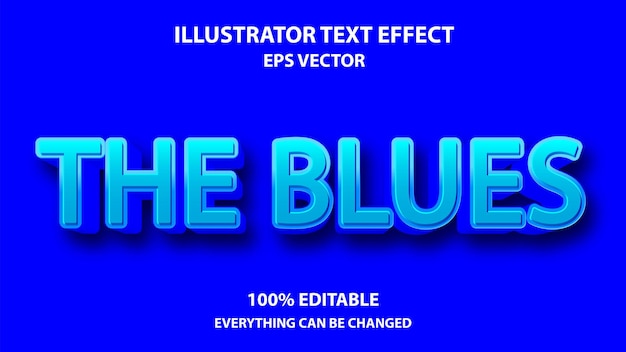 L'effet De Texte Modifiable Blues