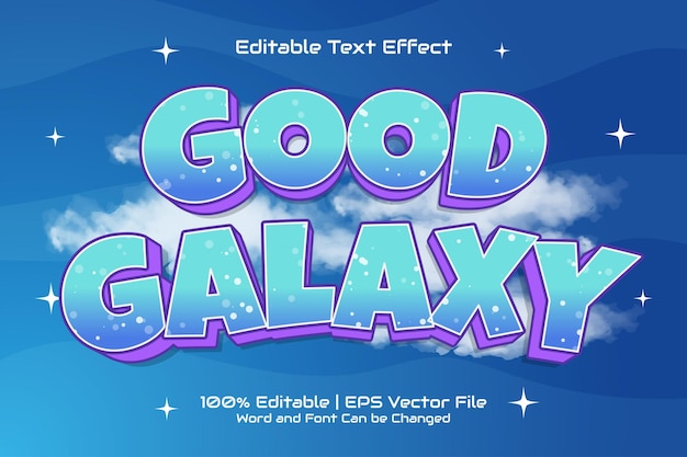 Effet De Texte Modifiable Bon Style De Jeu De Dessin Animé Galaxy