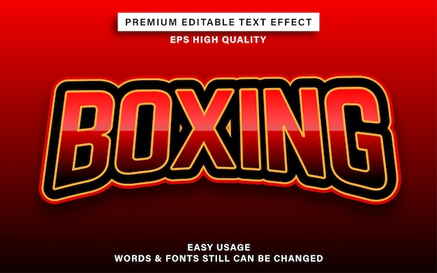 Effet De Texte Modifiable De Boxe