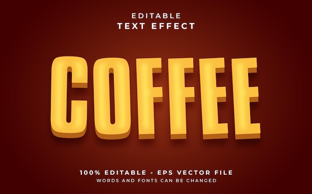 Effet De Texte Modifiable Café