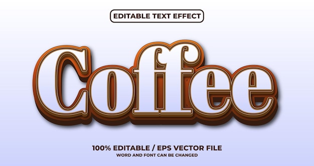 Effet De Texte Modifiable De Café