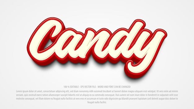 Effet De Texte Modifiable Candy