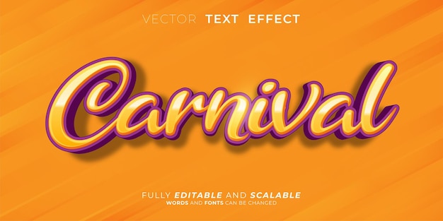 Effet De Texte Modifiable Carnaval Style De Texte En Trois Dimensions