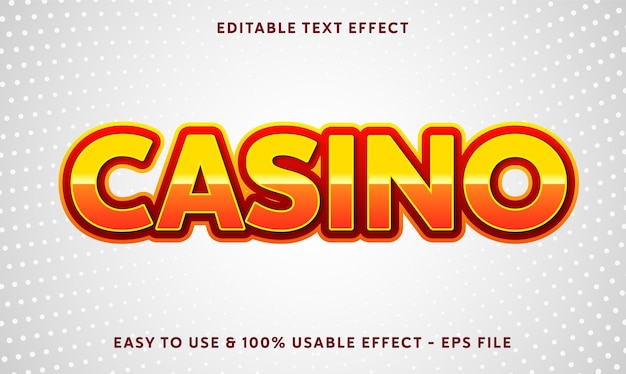 Effet De Texte Modifiable De Casino