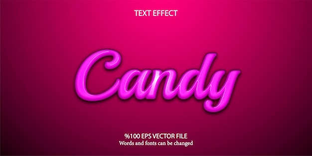 Effet De Texte Modifiable Charmant Et Exotique : Candy