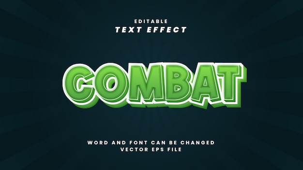 Effet De Texte Modifiable De Combat