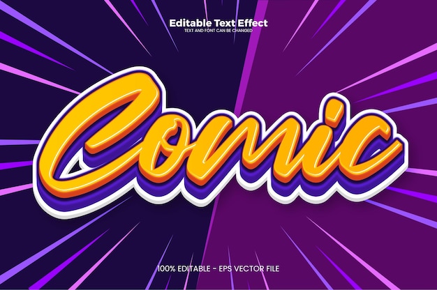 Effet de texte modifiable comique dans un style tendance moderne