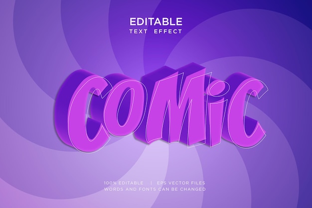 effet de texte modifiable comique en style cartoon