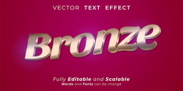 Effet De Texte Modifiable Concept De Style De Texte Effet 3d Bronze