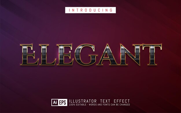 Effet de texte modifiable Concept de style de texte élégant