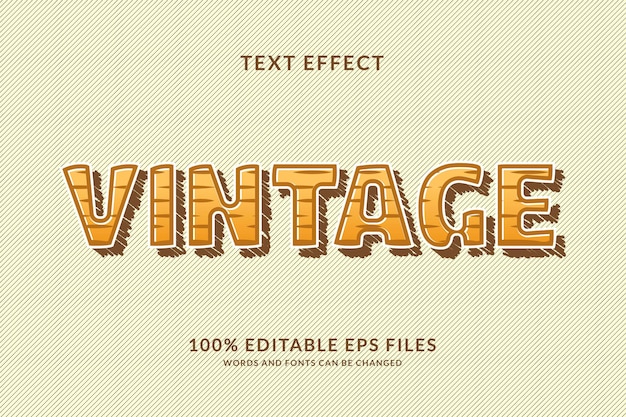 Effet de texte modifiable avec concept vintage