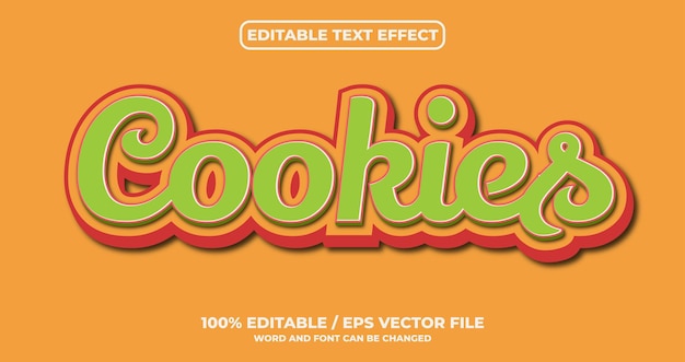 Effet De Texte Modifiable De Cookies