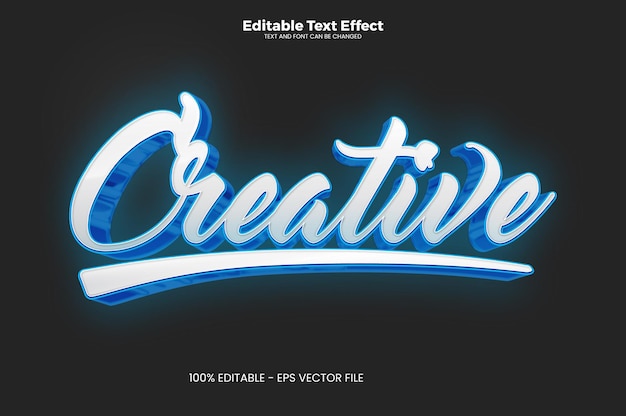 Effet De Texte Modifiable Créatif Dans Un Style Tendance Moderne Vecteur Premium