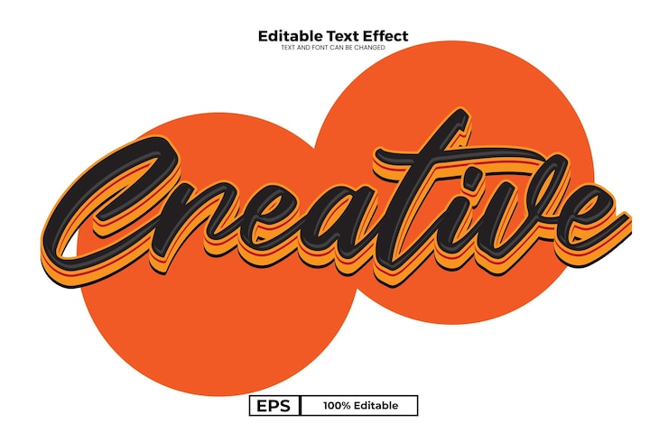 Vecteur effet de texte modifiable créatif dans un style tendance moderne