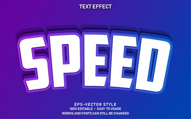 Effet De Texte Modifiable Cute Speed Premium