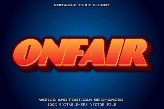 Effet de texte modifiable dans le style de dessin animé