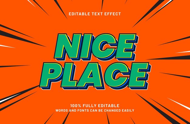 Effet de texte modifiable dans un style simple