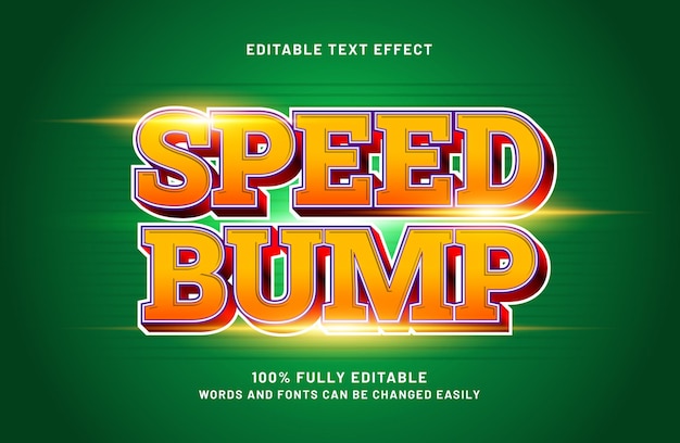 effet de texte modifiable dans le style de texte de course et de vitesse