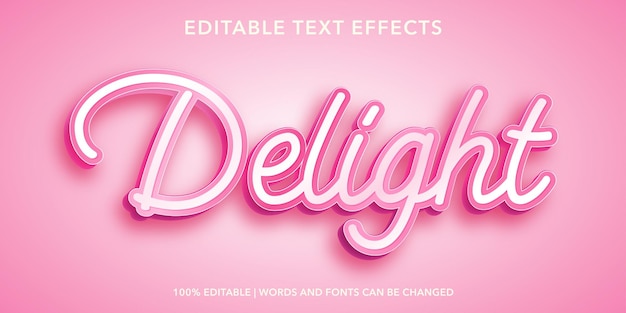 Effet De Texte Modifiable Delight