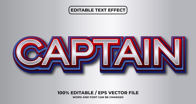 Effet De Texte Modifiable Du Capitaine