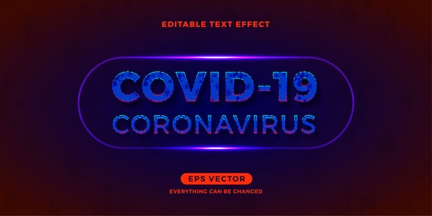 Effet De Texte Modifiable Du Coronavirus