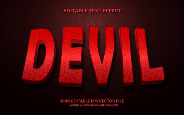 Effet de texte modifiable du diable