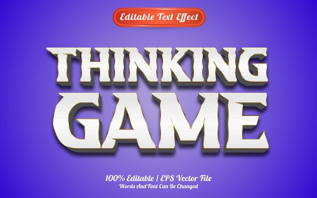 Effet de texte modifiable du jeu de réflexion