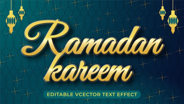 Effet De Texte Modifiable Du Ramadan Kareem Pour L'aïd