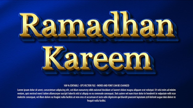 Effet De Texte Modifiable Du Ramadan Kareem