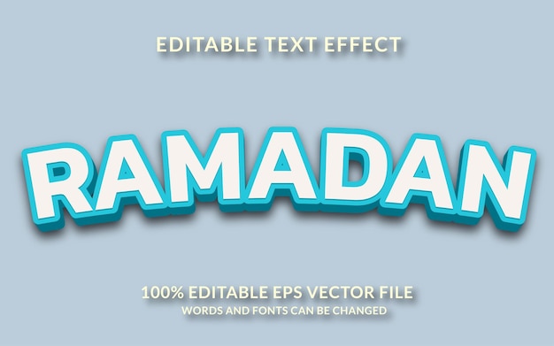 Effet De Texte Modifiable Du Ramadan