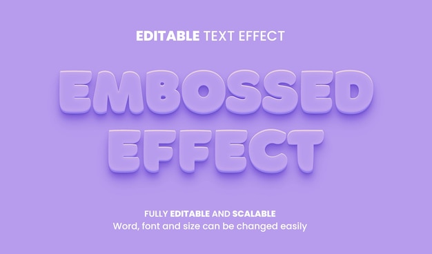 Effet De Texte Modifiable Effet En Relief Moderne Et Style De Police Minimal Vecteur gratuit