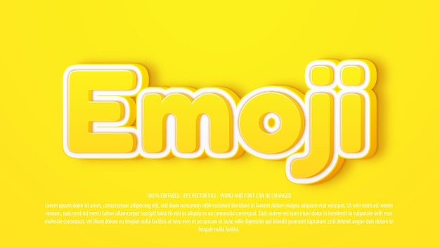 Effet De Texte Modifiable Emoji 3d