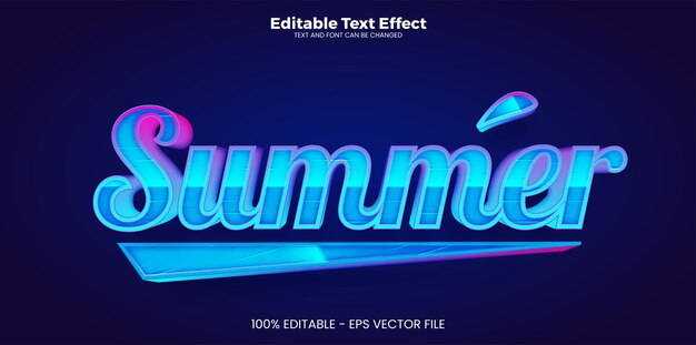 Effet de texte modifiable d'été dans un style tendance moderne