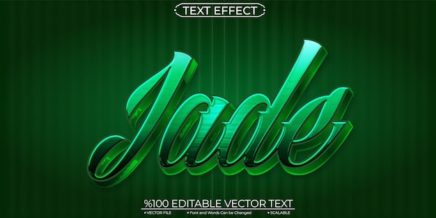 Effet de texte modifiable et évolutif en jade vert